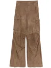 Salvatore Santoro Suede Cargo Trousers In 褐色