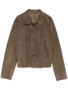 Salvatore Santoro Suede Cropped Jacket In 褐色