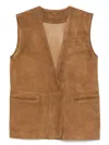 Salvatore Santoro Suede Gilet In Brown