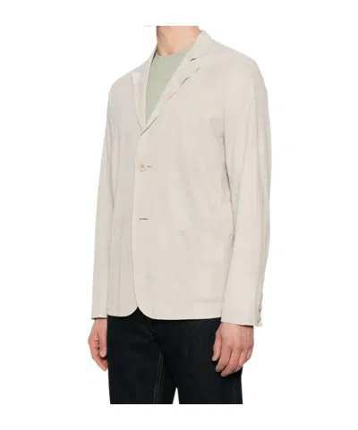 Salvatore Santoro Suede Jacket In White