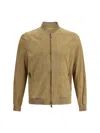 Salvatore Santoro Suede Jacket In Beige