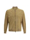Salvatore Santoro Suede Jacket In Beige
