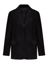 Salvatore Santoro Buttoned Blazer In Blue