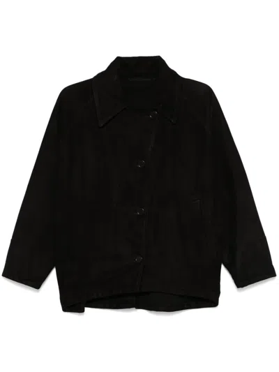 Salvatore Santoro Suede Jacket In Black