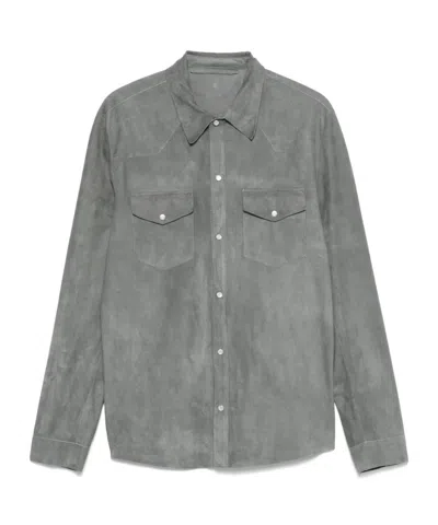 Salvatore Santoro Suede Jacket In Gray