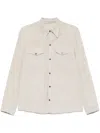 Salvatore Santoro Suede Jacket In Neutrals