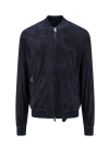 SALVATORE SANTORO SUEDE JACKET WITH ZIP