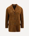 Salvatore Santoro Button-fastening Suede Blazer In Brown