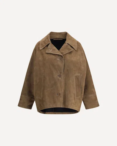 Salvatore Santoro Suede Leather Jacket In Multi