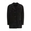 Salvatore Santoro Button-fastening Leather Jacket In Black