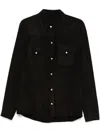Salvatore Santoro Suede Overshirt In Black