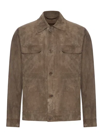 SALVATORE SANTORO SUEDE OVERSHIRT
