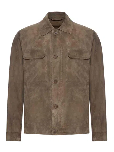 SALVATORE SANTORO SUEDE OVERSHIRT