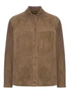 Salvatore Santoro Suede Button-up Jacket In Brown