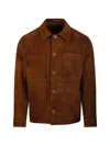 Salvatore Santoro Buttoned Flap-pocket Leather Jacket In Brown