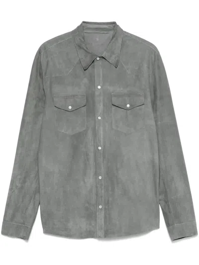 Salvatore Santoro Suede Shirt In Grau
