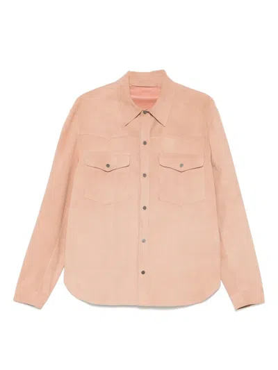 Salvatore Santoro Suede Shirt In Pink