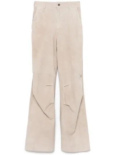 SALVATORE SANTORO SUEDE TROUSERS