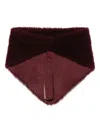 Salvatore Santoro Trimmed Scarf In Burgundy