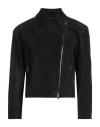 Salvatore Santoro Woman Jacket Black Size 8 Ovine Leather In Black