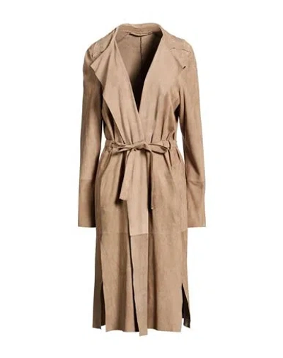 Salvatore Santoro Woman Overcoat & Trench Coat Light Brown Size 10 Leather In Neutral