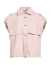 Salvatore Santoro Woman Vest Pink Size 8 Ovine Leather