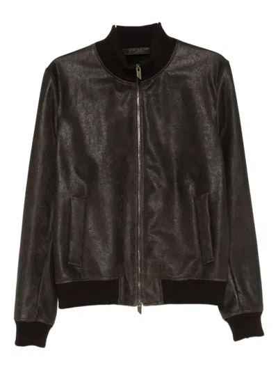 SALVATORE SANTORO ZIP-FASTENING BOMBER JACKET
