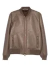 Salvatore Santoro Zip-fastening Jacket In Brown