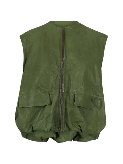 Salvatore Santoro Zip Pockets Top In Green