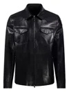 Salvatore Santoro Zipped Leather Jacket In Black