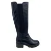 Salvia Carmen Calf-high Boot In Black Pebble In Multi