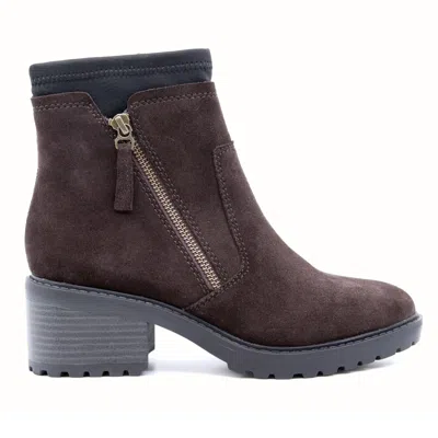 Salvia Demi Boot In Cafe Suede In Brown