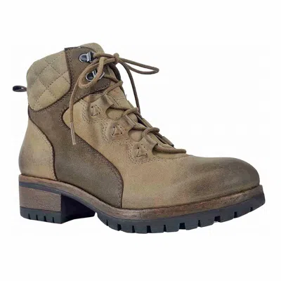 Salvia Women's Cal Side Zip Lace Hiking Boots In Taupe Combo In Brown