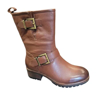 Salvia Women's Camilla Boots In Cuoio Pebble Nappa In Brown