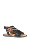 SALVIA WOMEN'S EDY SANDAL IN BLACK/CUOIO