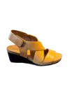 Salvia Women's Robyn Wedge Sandal In Butterscotch In Yellow