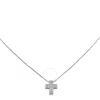 Salvini 18k White Gold 0.13 Ct G And H Diamond Cross Necklace