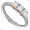 Salvini 18k White Gold Diamond Trilogy Battito Ring