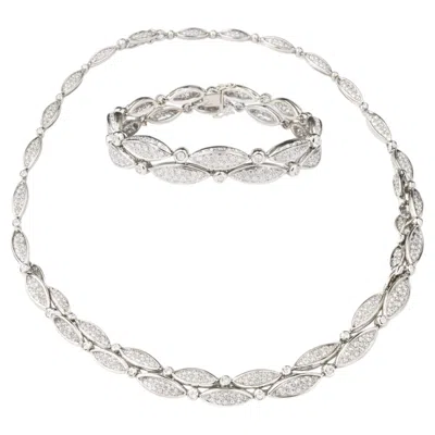 Pre-owned Salvini 8.45 Carat Diamond Necklace & Bracelet Suite In Multi
