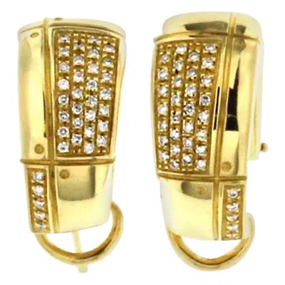 Pre-owned Salvini "boing" Collection 18k Yellow Gold Earrings With Diamonds - Micheletto