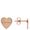 Salvini I Segni 9k Rose Gold Diamond Heart Earrings