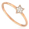 Salvini I Segni Rose Gold 0.03 Ct Gh Diamond Ring