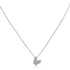 Salvini I Segni White Gold 0.07 Ct Diamond Butterfly Necklace