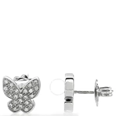 Salvini I Segni White Gold 0.14 Ct Diamond Stud Earrings In Metallic