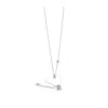 Salvini Ladies White Gold Sculpted Cube Necklace In White/gold Tone
