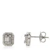 Salvini Magia White Gold Baguette Cut Diamond Stud Earrings