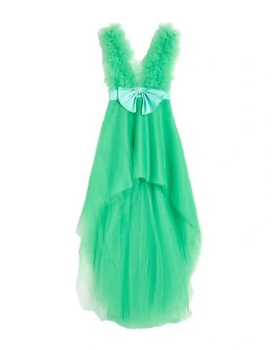 Salvo Martorana Woman Maxi Dress Green Size 6 Polyester