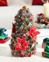 Salzburg Creations 12" Regal Poinsettia Christmas Tree In Multi