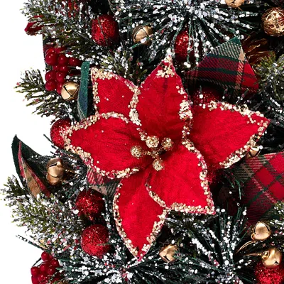 Salzburg Creations 12 Regal Poinsettia Tree In Multi