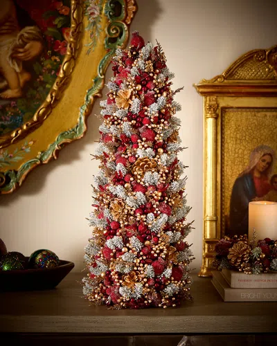 Salzburg Creations 24" Glittering Garnet Tree Christmas Decoration In Multi